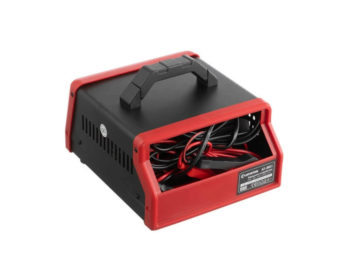 Устройство зарядное для аккумуляторов 12/24 В, 0-10 А, 6-150 Ач, с микропроцессором INTERTOOL AT-3031 