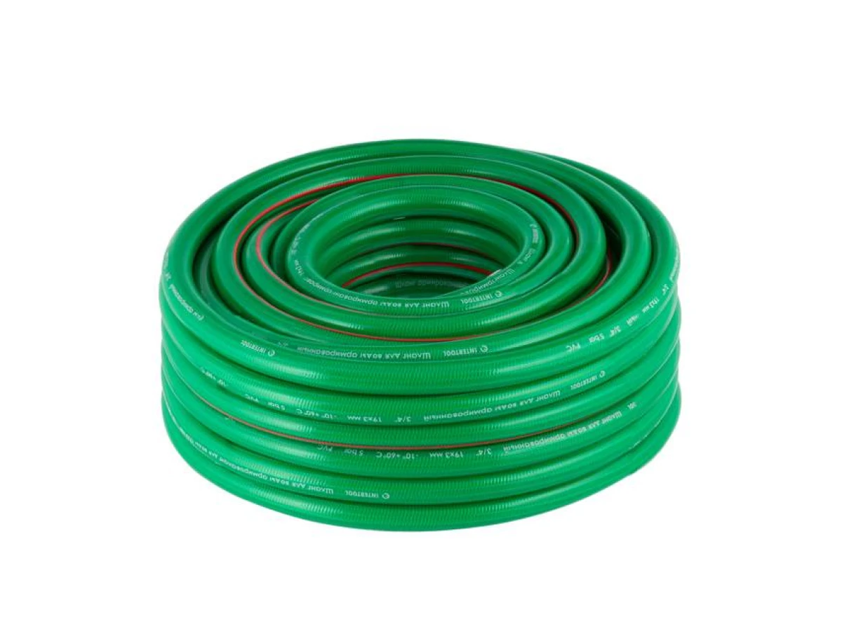 Шланг для воды 4-х слойный, 3/4", 30 м, армированный, PVC INTERTOOL GE-4125 