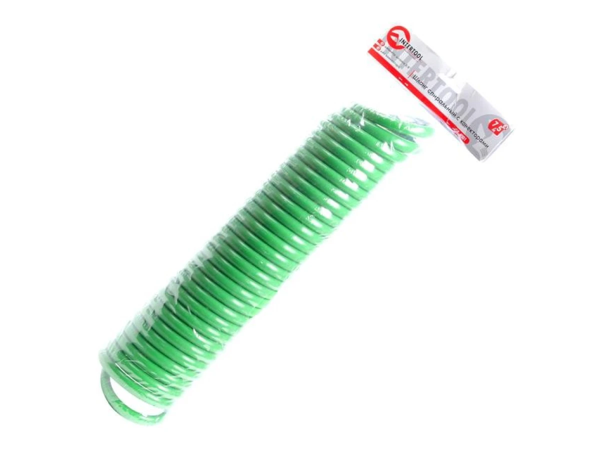 Шланг спіральний 7,5 м з конекторами INTERTOOL GE-4001 