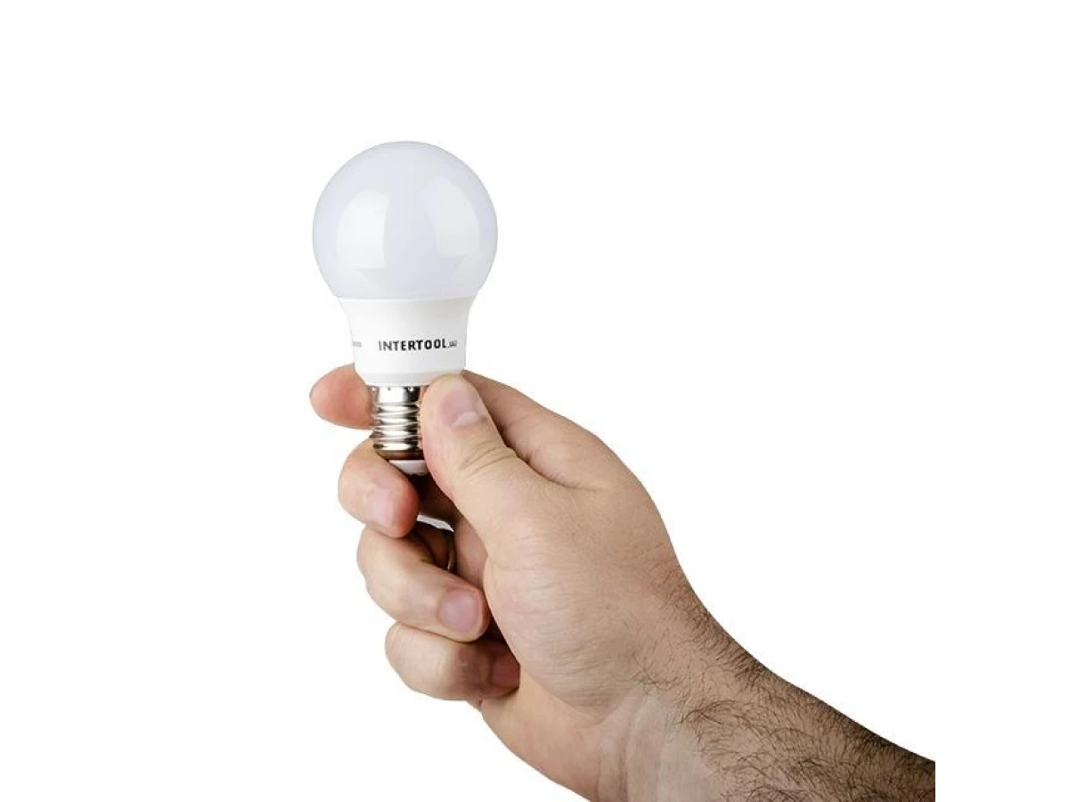 Светодиодная лампа LED 7 Вт, E27, 220 В INTERTOOL LL-0003 