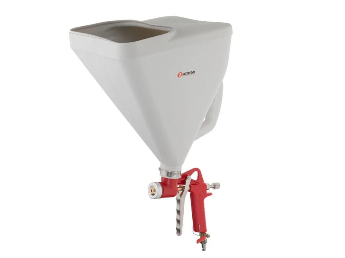 Распылитель штукатурный пневматический, три форсунки 4;6;8мм, В/Б пластмассовый, 9000мл, 3-6 атм INTERTOOL PT-0403 