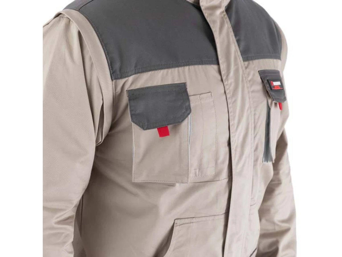 Куртка робоча 2 в 1, 100% бавовна, щільність 180 г / м2, M INTERTOOL SP-3032 