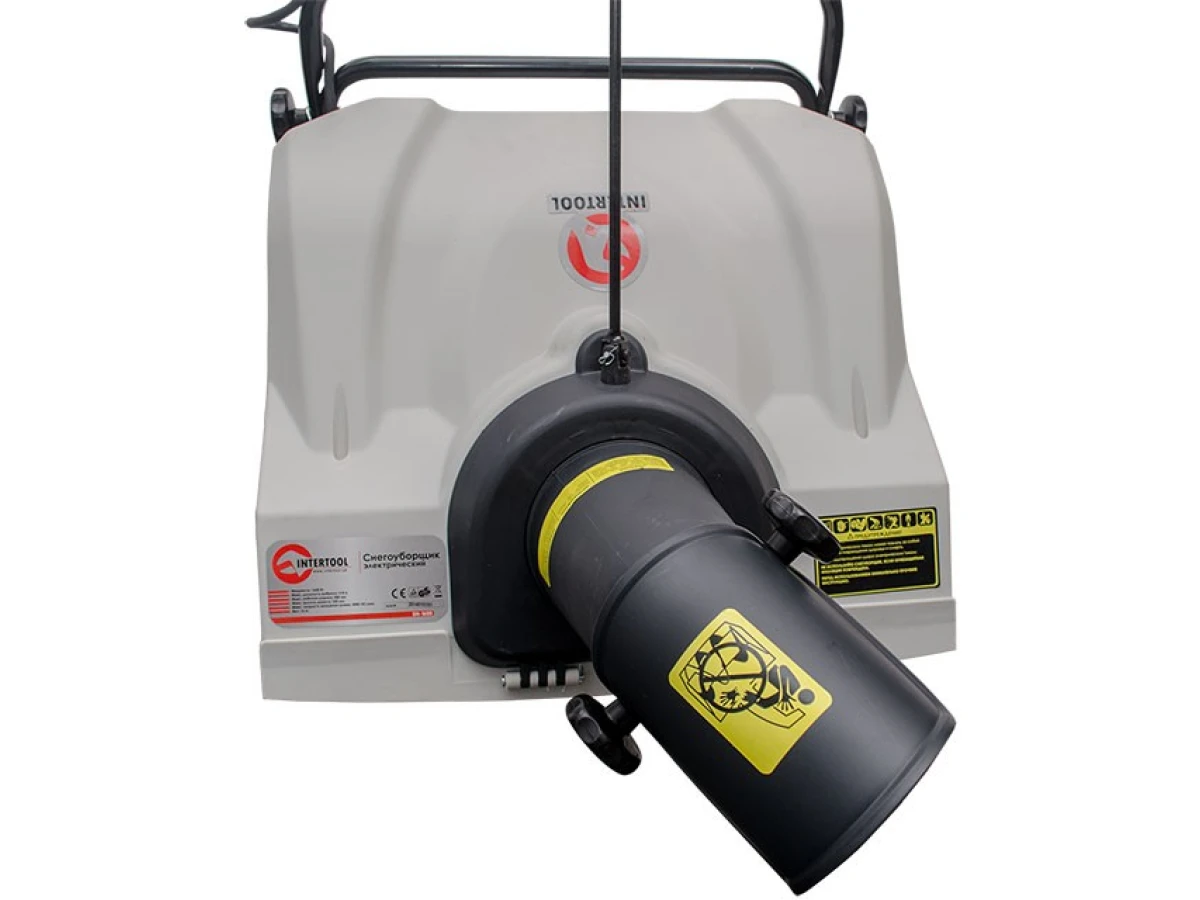 Снегоуборщик электрический, 1.6 кВт, рабочая ширина 500 мм, с регулировкой направления выброса снега INTERTOOL SN-1600 