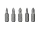 Комплект викруткових насадок PH1, PH2, PZ1, PZ2 1/4" * 25мм уп. 5од., S2, STORM INTERTOOL VT-0210 
