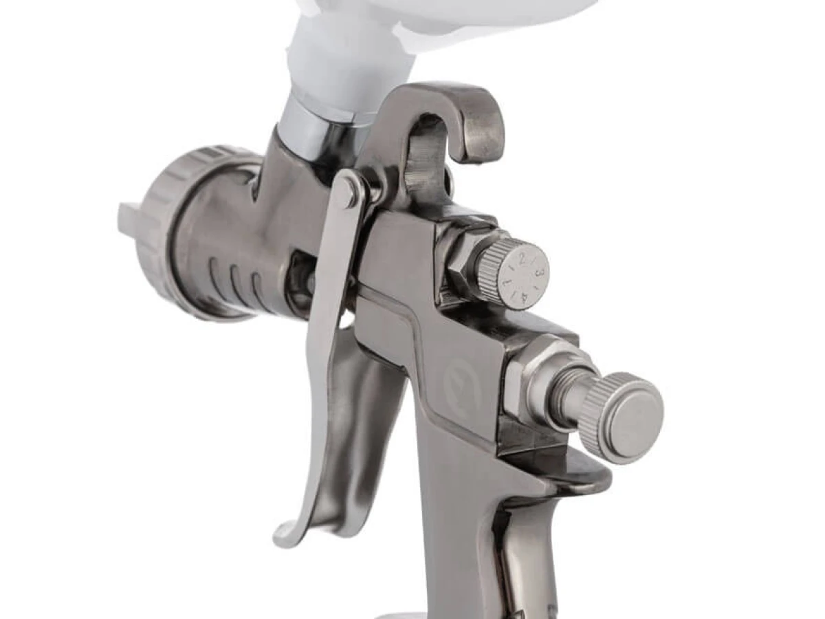 Фарбопульт пневматичний LVLP, форсунка 1.3 мм, верхній пластиковий бачок 600 мл, 2 бар STORM INTERTOOL PT-0138 