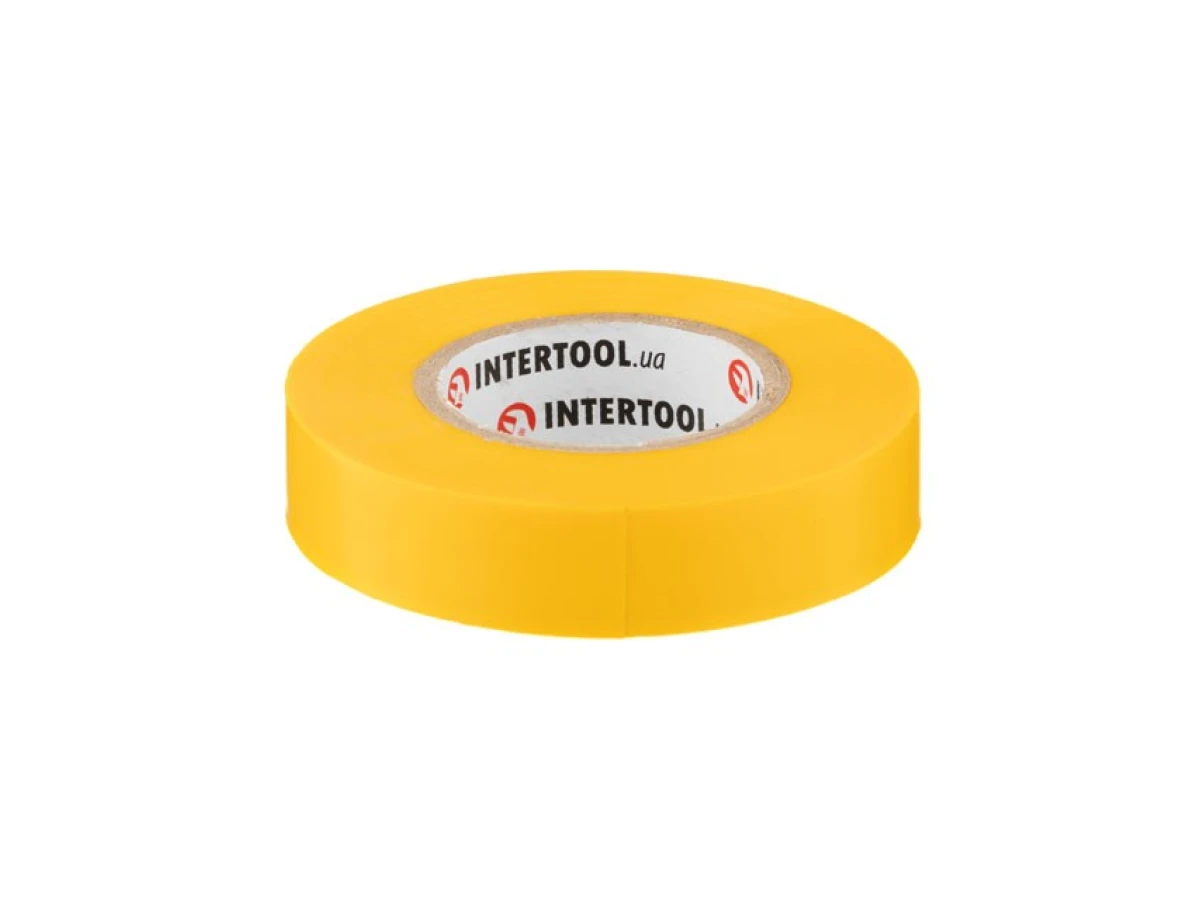 Стрічка ізоляційна 0.15мм*17мм*20м жовта INTERTOOL IT-0052 