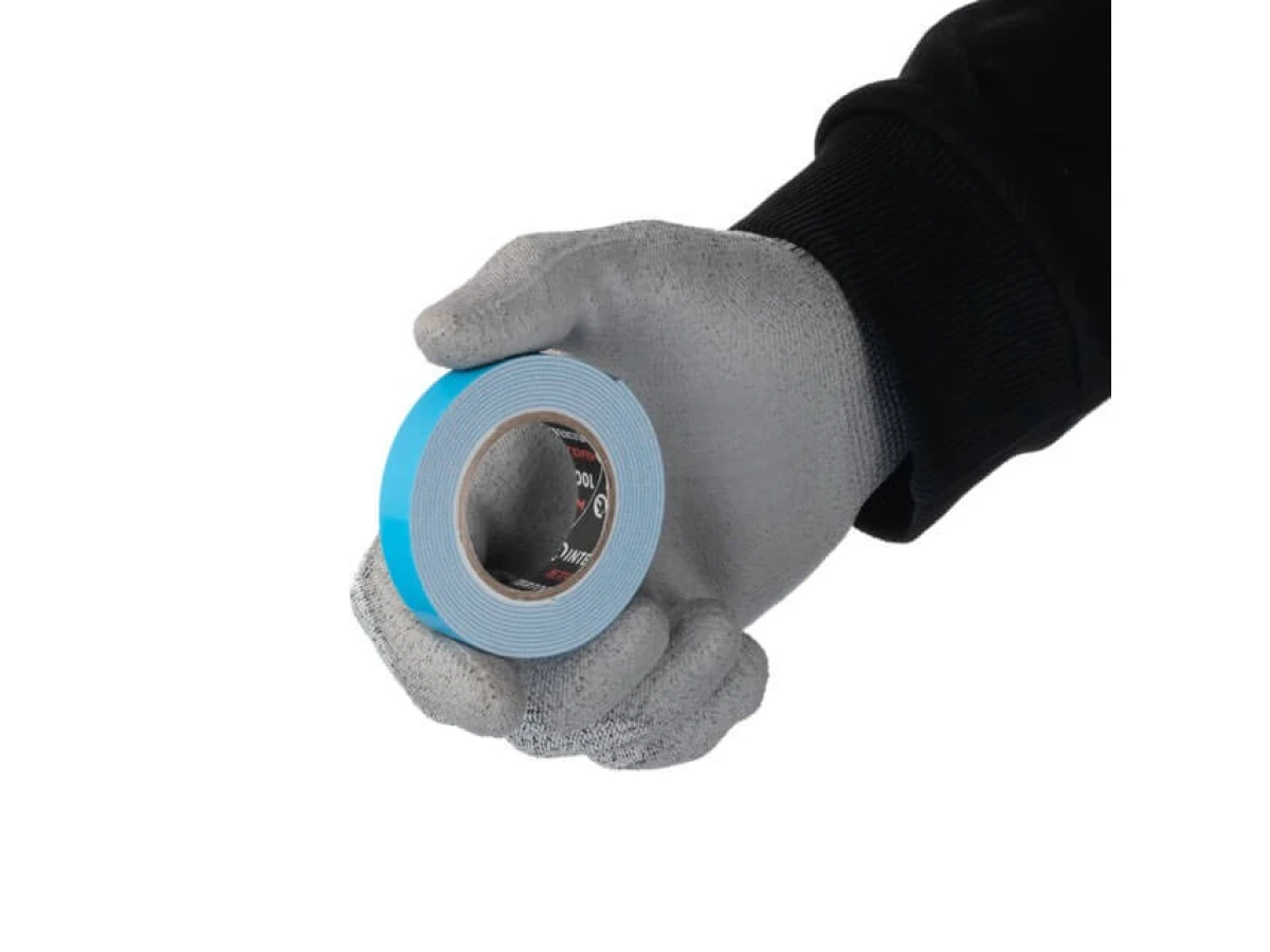 Стрічка клейка двостороння PROF FIX, 12 мм * 2 м * 1 мм, біла, спінений поліетилен, STORM INTERTOOL KT-0820 