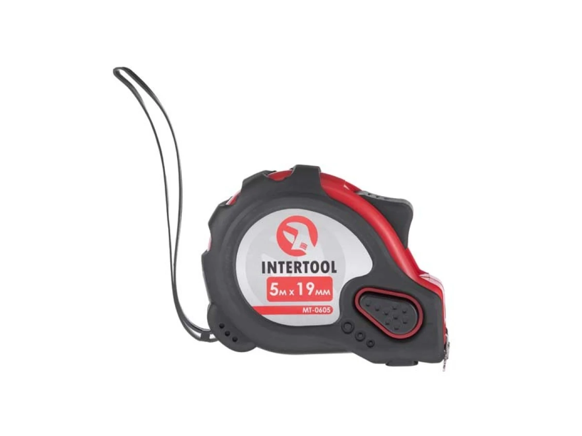 Рулетка стальная с фиксатором 5м*19мм "Супер Магнит" INTERTOOL MT-0605 