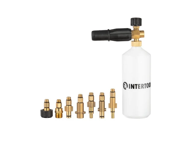 Насадка-пеногенератор универсальная для моек высокого давления, 1000 мл INTERTOOL DT-1536 