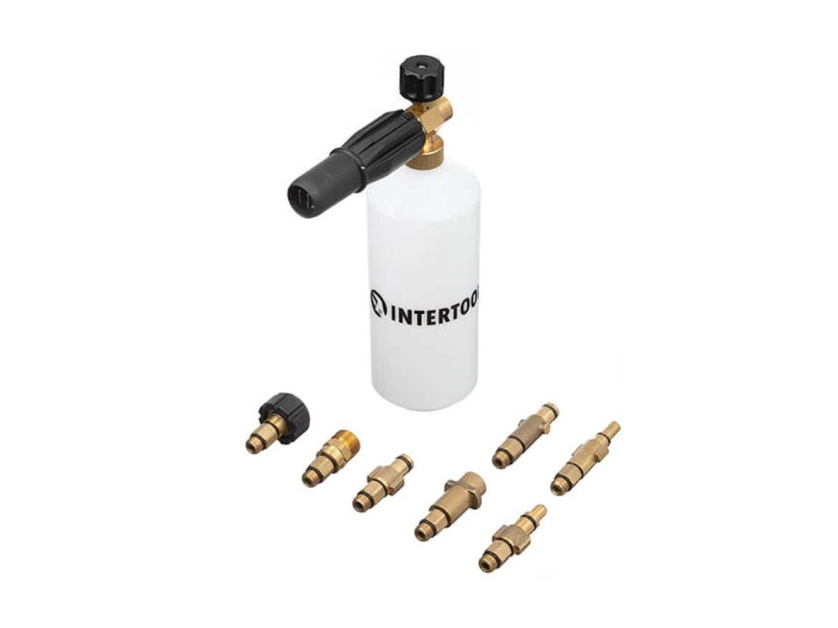 Насадка-пеногенератор универсальная для моек высокого давления, 1000 мл INTERTOOL DT-1536 