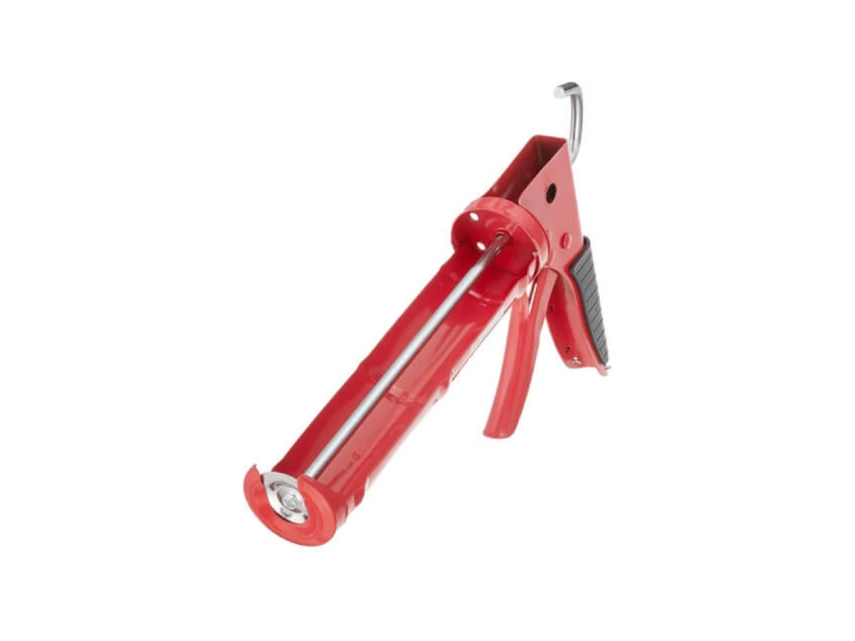 Пістолет для видавлювання силікону 225 мм, з прогумованою рукояткою INTERTOOL HT-0023 