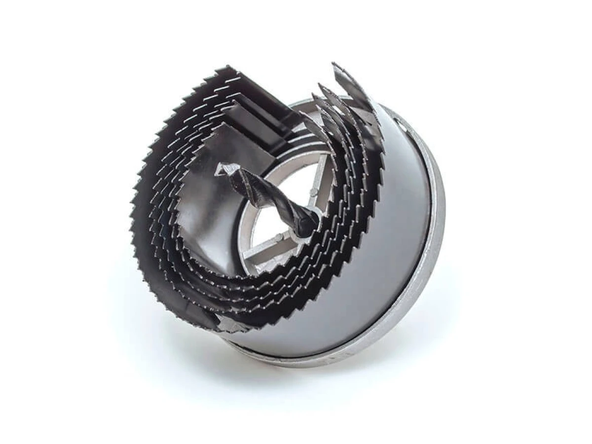 Набір корончастих свердел по гіпсокартону збірний, 60-90 мм, 5 розмірів, висота 30 мм INTERTOOL BT-0025 