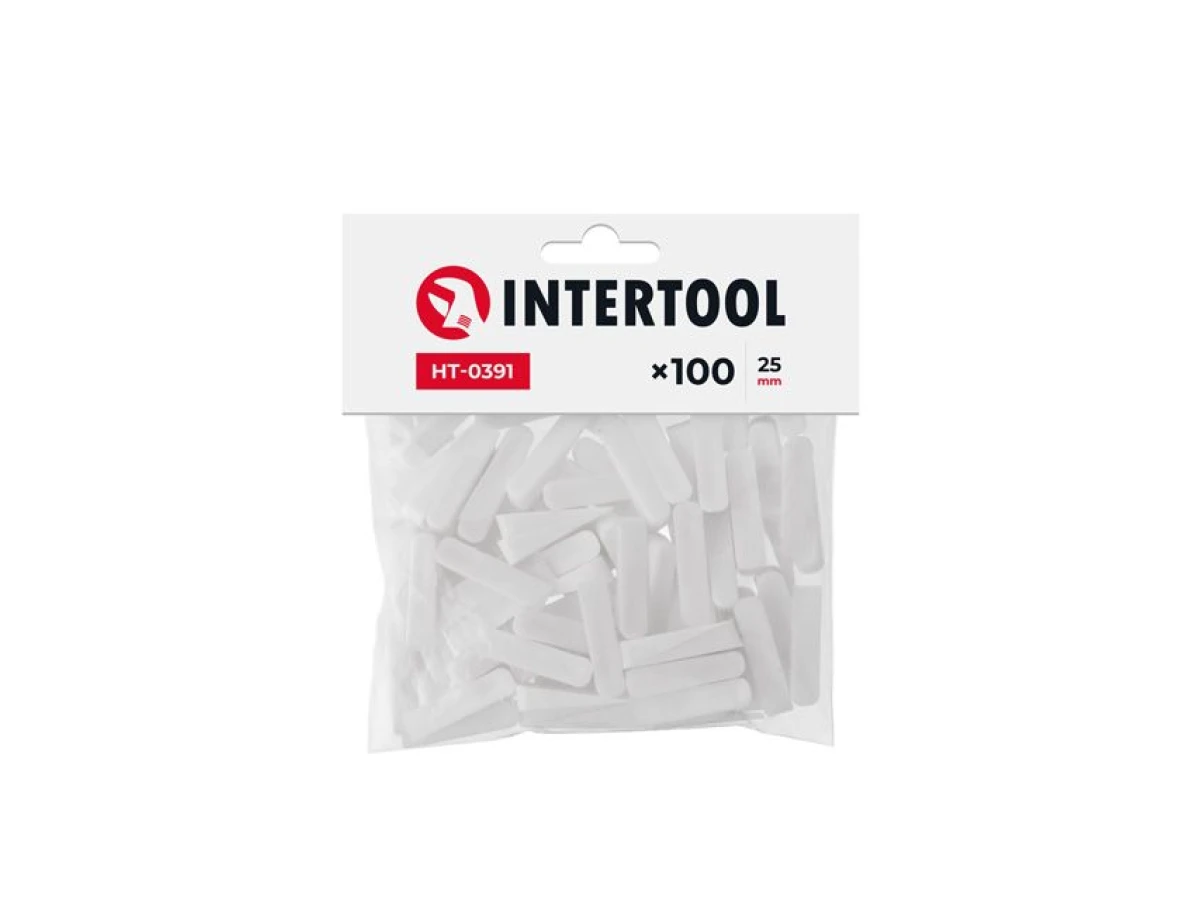 Клини для плитки 25 мм / 100 шт INTERTOOL HT-0391 