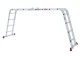 Лестница алюминиевая мультифункциональная трансформер 4*4 ступ., 4,7 м INTERTOOL LT-0029 