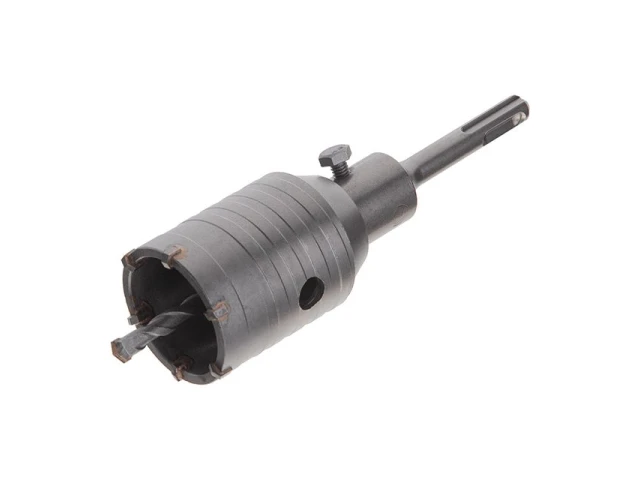 Комплект: Свердло корончасте по бетону 50мм + Перехідник SDS Plus 100мм INTERTOOL SD-7050 