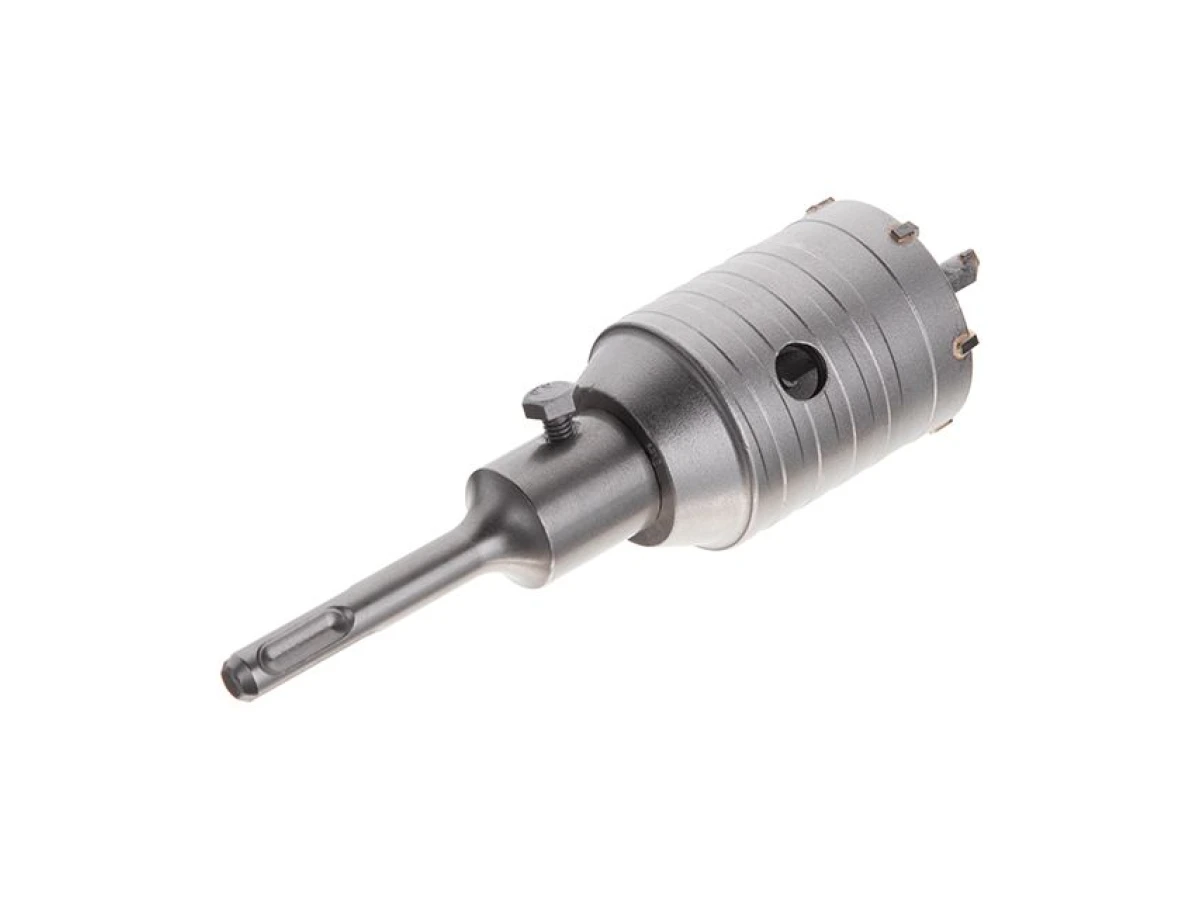 Комплект: Свердло корончасте по бетону 50мм + Перехідник SDS Plus 100мм INTERTOOL SD-7050 