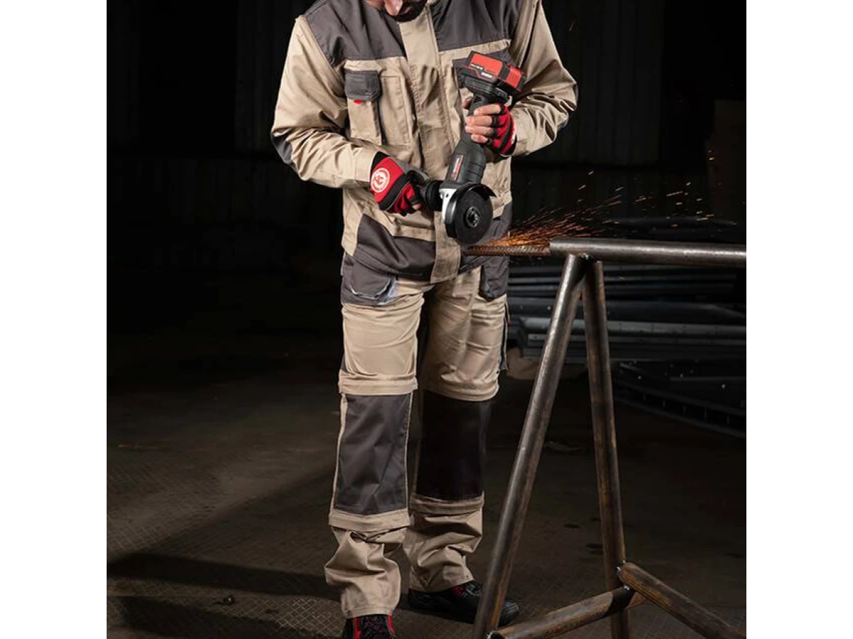 Брюки трансформер робочі з лямками 6 в 1, 100% бавовна, щільність 180 г / м2, M INTERTOOL SP-3042 