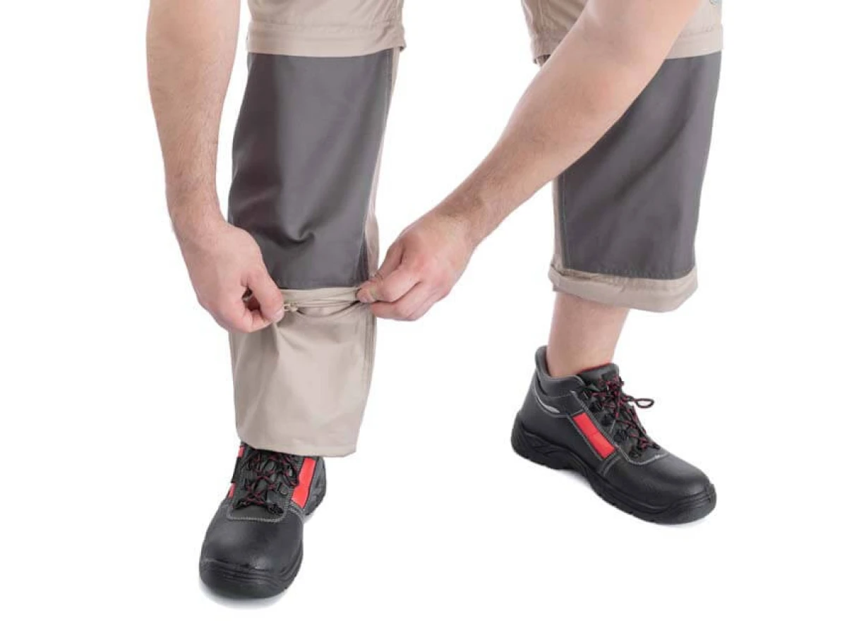 Брюки трансформер робочі з лямками 6 в 1, 100% бавовна, щільність 180 г / м2, XL INTERTOOL SP-3044 