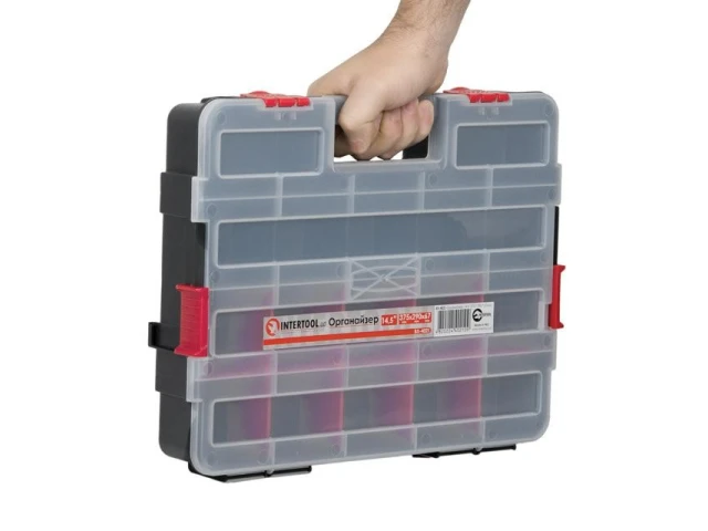 Пластиковий органайзер для інструментів 14.5" 375*290*67 мм INTERTOOL BX-4021 
