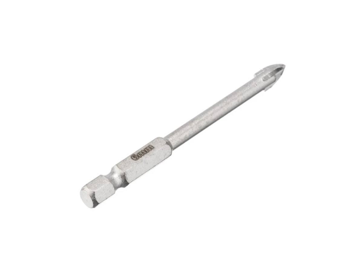 Свердло по склу та кераміці 6 мм HEX 1/4'' (6.35 mm) INTERTOOL SD-0286 
