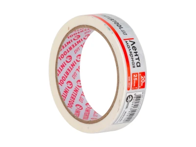 Стрічка малярська 25 мм, 20 м, біла INTERTOOL DM-2521