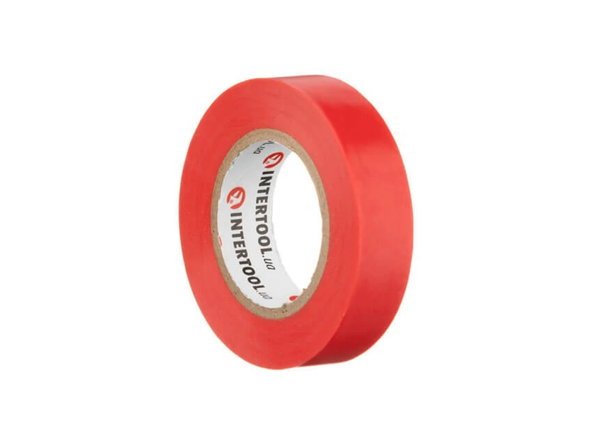 Стрічка ізоляційна, 17 мм * 15 м * 0.15 мм, червона INTERTOOL IT-0040 