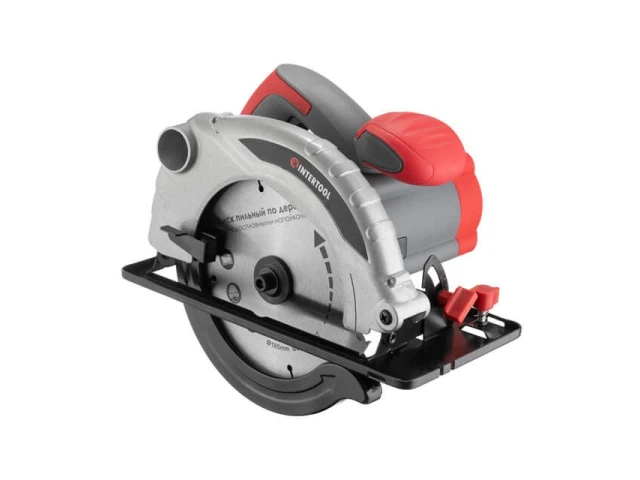 Пила дискова 1300 Вт, 5000 об/хв., кут нахилу 0-45°, глибина розпилу 41/57 мм, диск 185*20 мм INTERTOOL DT-0613 