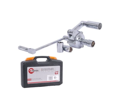 Ключ балонний роторний для легкових автомобілів 180мм, передавальне відношення 1:16, макc. крутий. момент 1000Nm, головки 17, 19, 21мм, пластиковий кейс INTERTOOL XT-0003