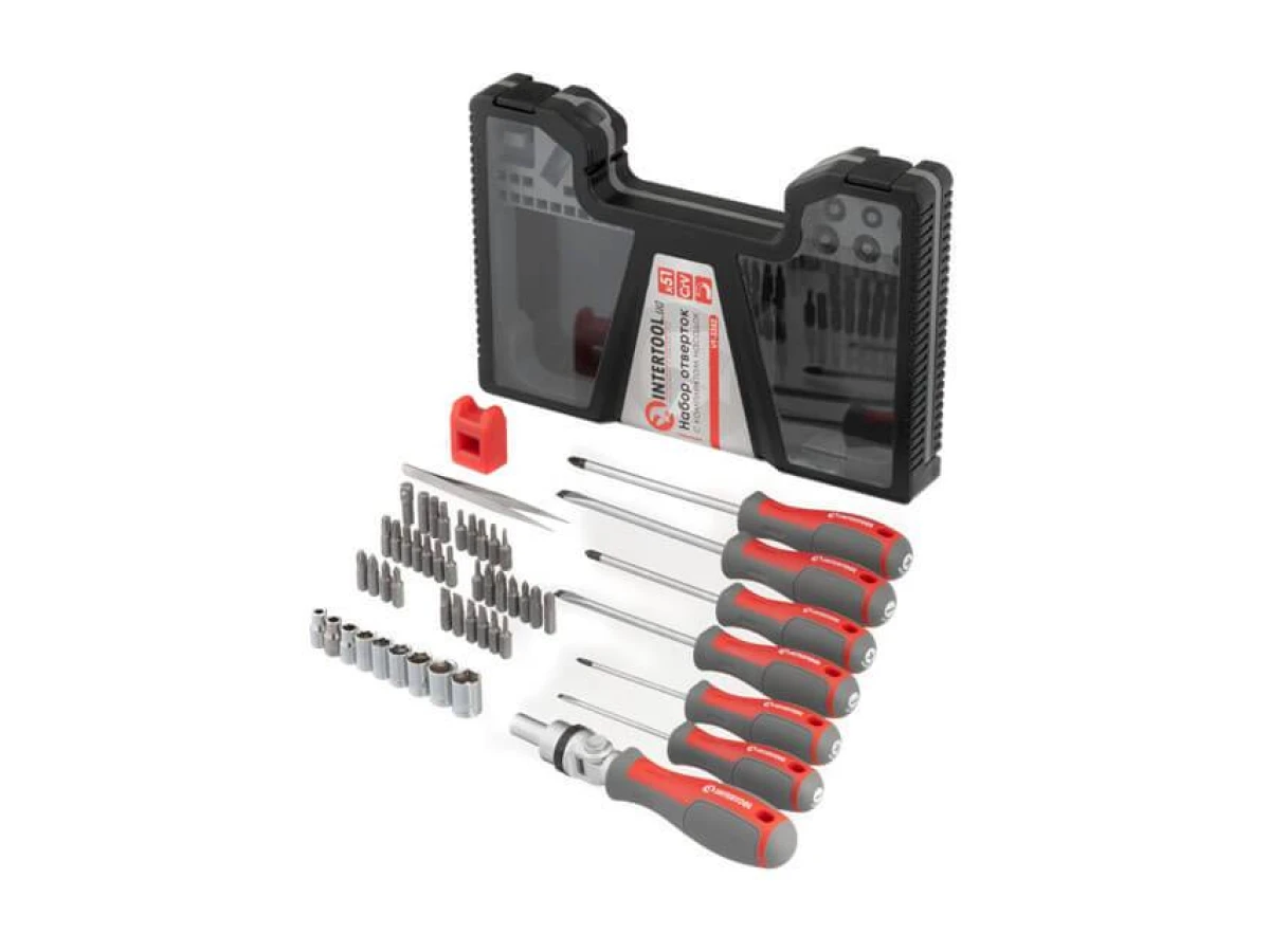 Набір викруток з комплектом насадок 51 од INTERTOOL VT-3352 