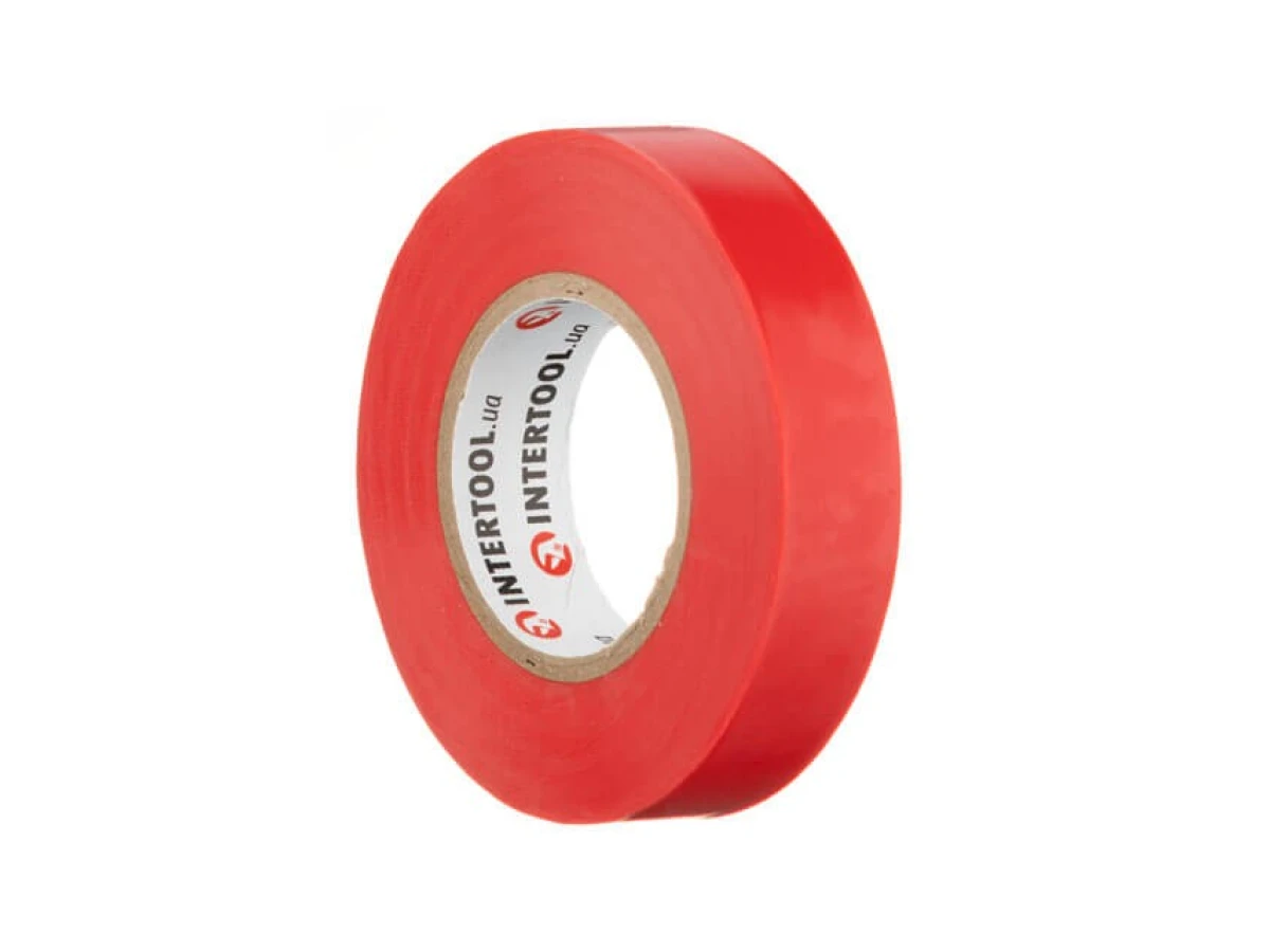 Стрічка ізоляційна, 17 мм * 20 м * 0.15 мм, червона INTERTOOL IT-0050 
