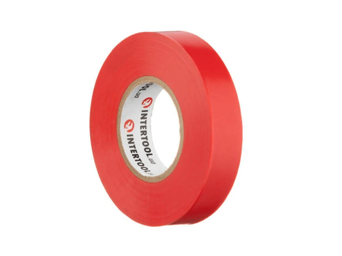 Стрічка ізоляційна, 17 мм * 25 м * 0.15 мм, червона INTERTOOL IT-0060 