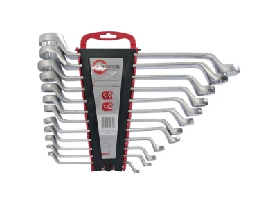 Набір ключів накидних 12 шт, 6-32 мм CrV INTERTOOL HT-1103