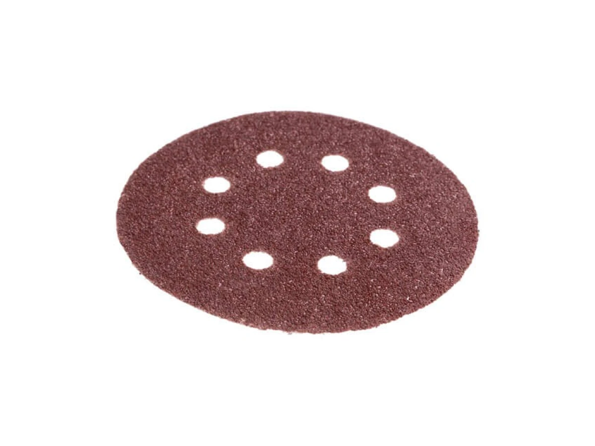 Круг наждачный самоклеющийся 125 мм с отверстиями, бумага класс С, плотность 140 г/м2, К36, уп. 5 ед INTERTOOL BT-0582 