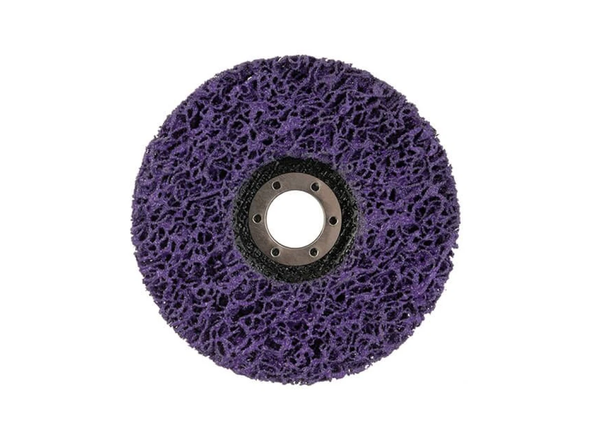 Диск зачистний із спіненого абразиву фіолетовий 125*22,2*13 мм, P46, T27 INTERTOOL BT-0603 