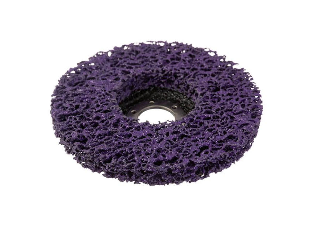 Диск зачистний із спіненого абразиву фіолетовий 125*22,2*13 мм, P46, T27 INTERTOOL BT-0603 
