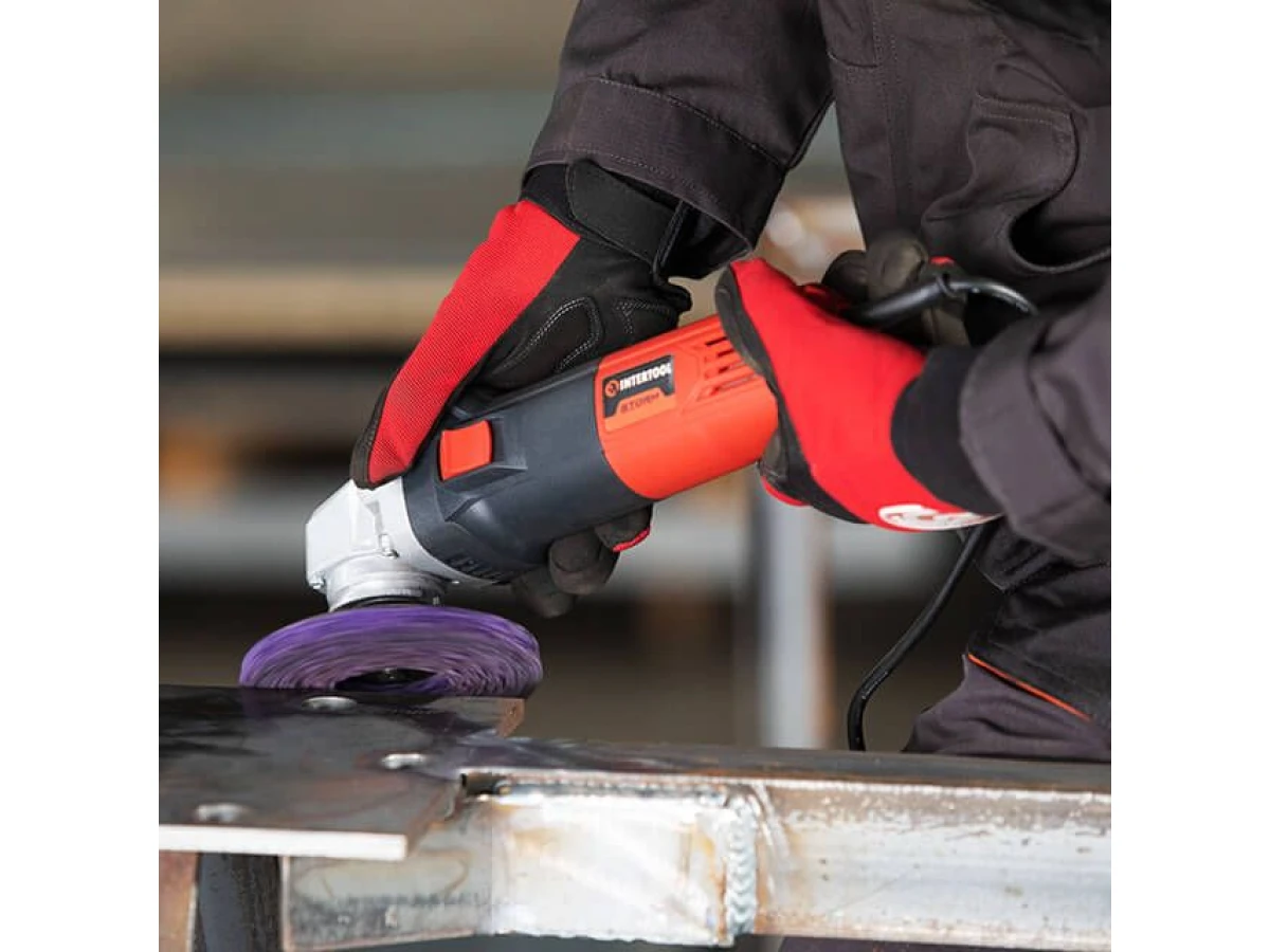 Диск зачистний із спіненого абразиву фіолетовий 125*22,2*13 мм, P46, T27 INTERTOOL BT-0603 