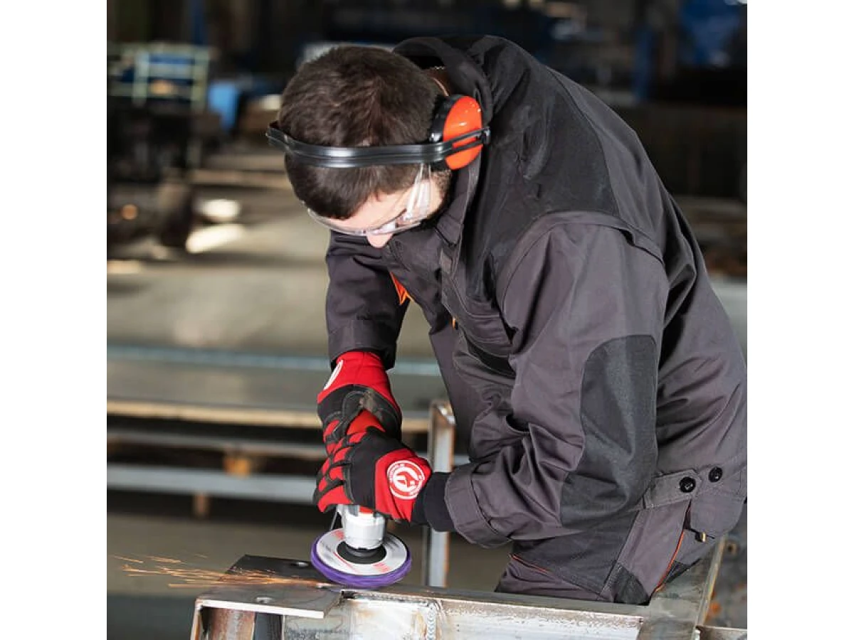 Диск зачистний із спіненого абразиву фіолетовий 125*22,2*13 мм, P46, T27 INTERTOOL BT-0603 