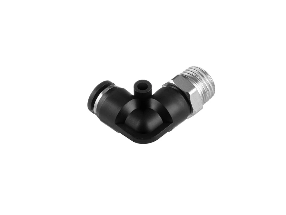 З'єднання цангове L-подібне для поліуретанових та ін. шлангів 6 мм, 1/4“ зовн. різьба INTERTOOL PT-2331 