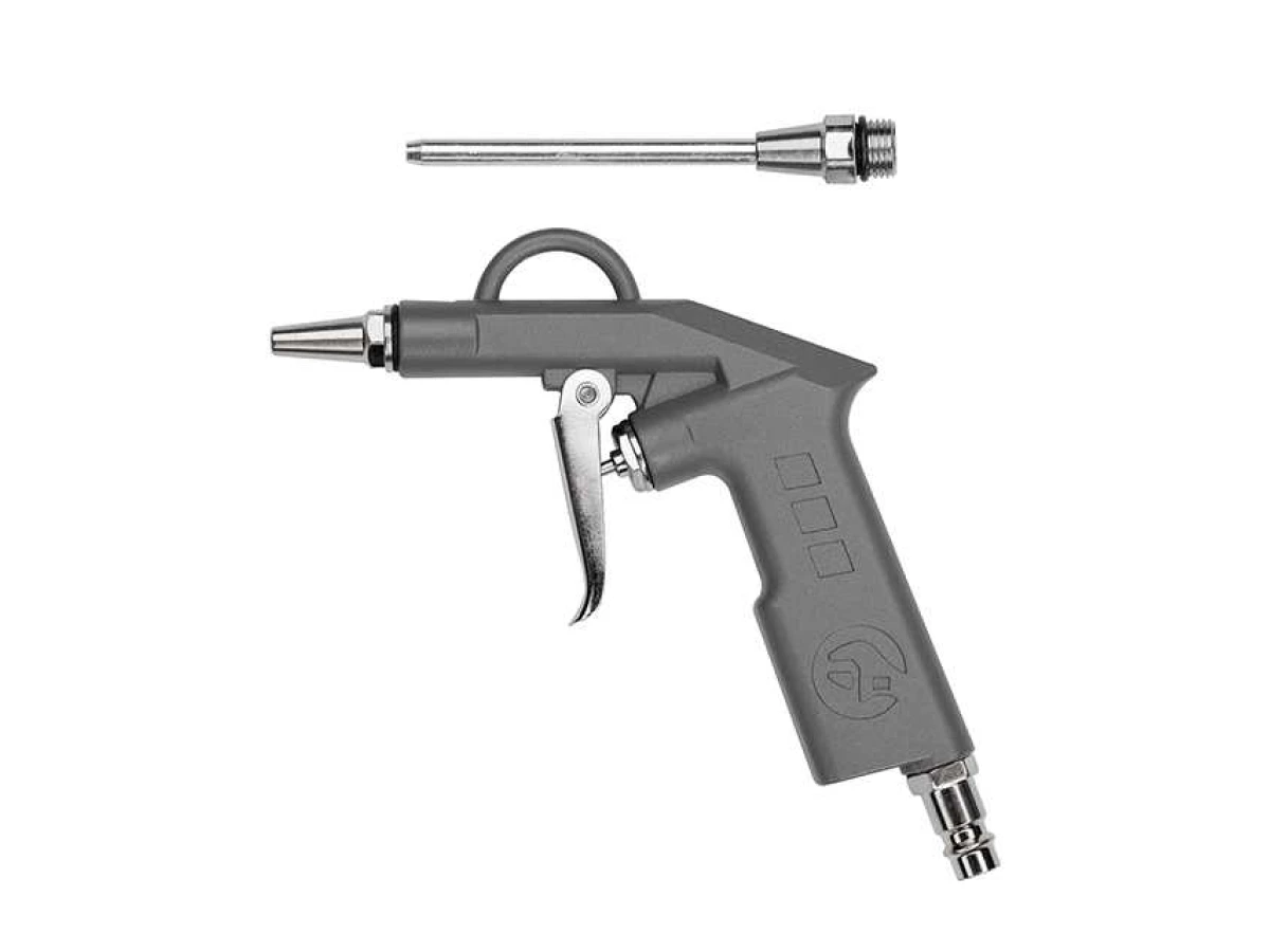 Пістолет для продування короткий з додатковим наконечником 80 мм INTERTOOL PT-0803 