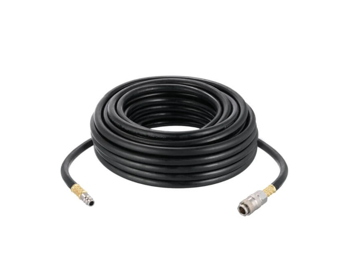 Шланг гумовий повітряний армований, 20 атм, 6*13 мм, 15 м, зі швидкороз'ємними з'єднаннями, STORM INTERTOOL PT-1737 