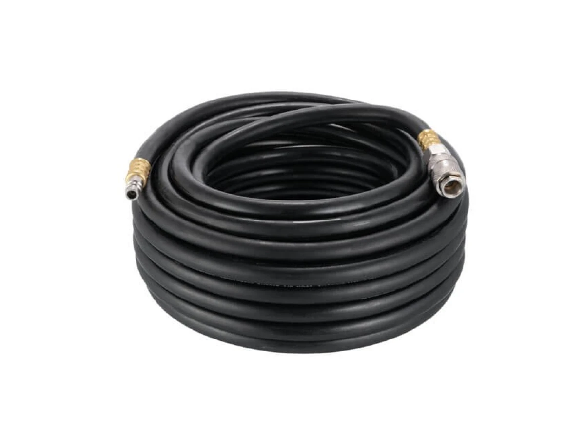 Шланг гумовий повітряний армований, 20 атм, 8*15 мм, 15 м, зі швидкороз'ємними з'єднаннями, STORM INTERTOOL PT-1738 