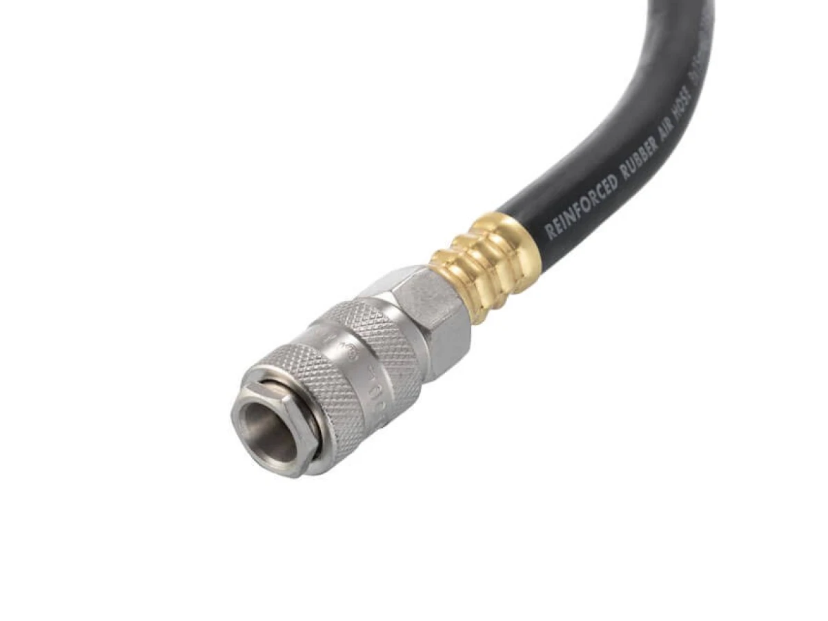 Шланг гумовий повітряний армований, 20 атм, 8*15 мм, 15 м, зі швидкороз'ємними з'єднаннями, STORM INTERTOOL PT-1738 