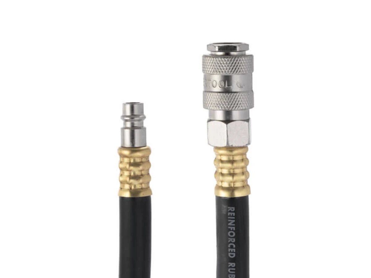 Шланг гумовий повітряний армований, 20 атм, 8*15 мм, 15 м, зі швидкороз'ємними з'єднаннями, STORM INTERTOOL PT-1738 