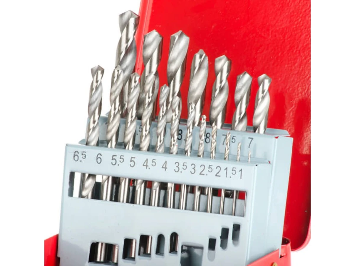 Набір свердел по металу HSS 19 од. (1.0-10.0), полірована сталь INTERTOOL SD-0119 