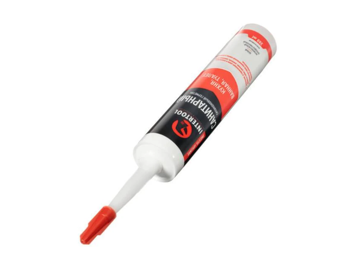 Герметик силиконовый санитарный, белый, 300 мл / 320 г INTERTOOL FS-3031 