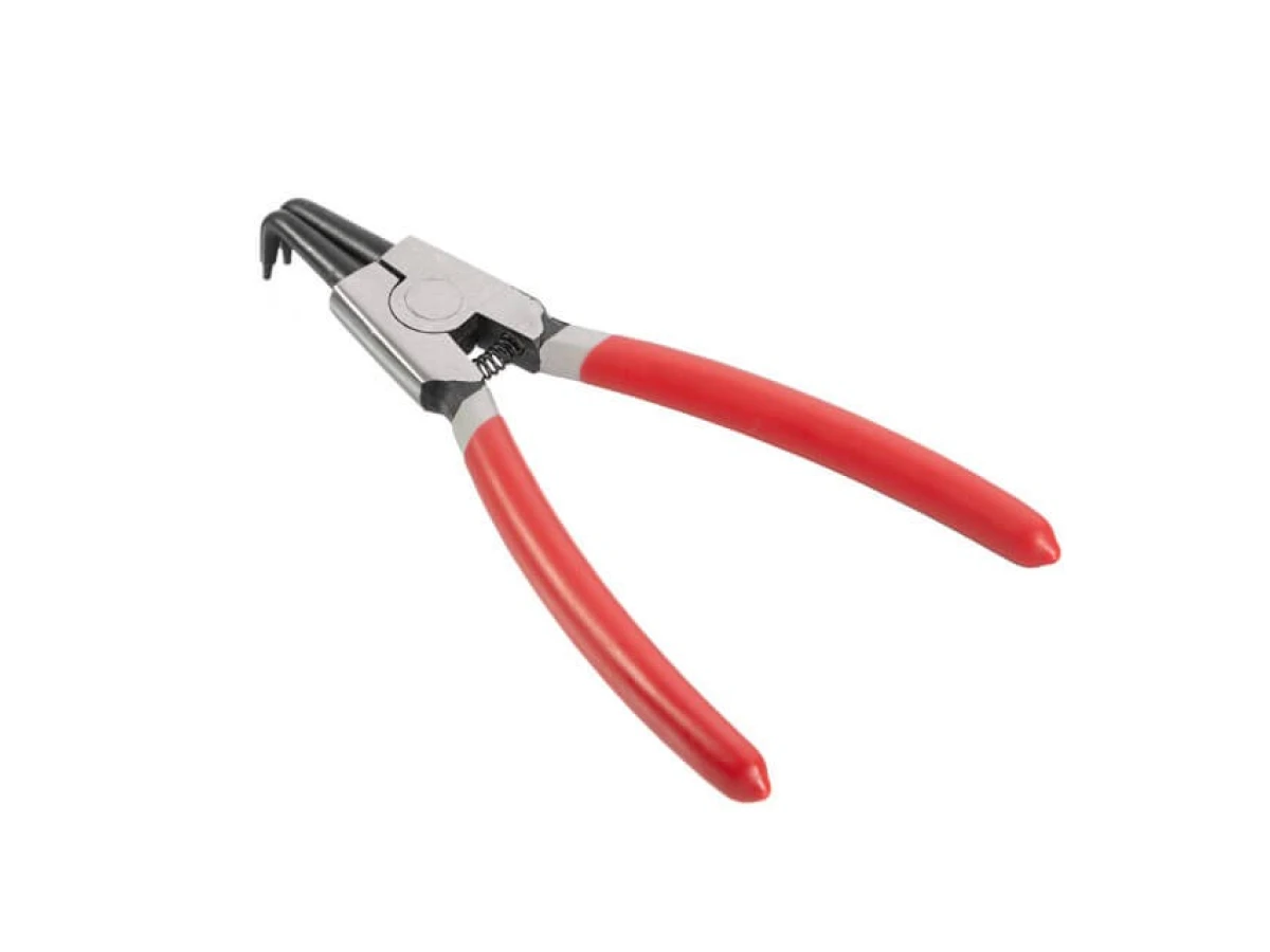 Щипці для зняття та установки стопорных кілець 150мм, вигнуті на розтиск INTERTOOL HT-7008 