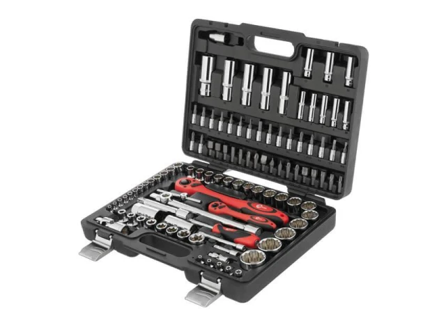 Професійний набір інструментів з 12-гранними головками 1/2 "& 1/4", 108 од., Cr-V INTERTOOL ET-6109 