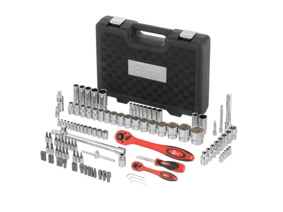 Професійний набір інструментів з 12-гранними головками 1/2 "& 1/4", 108 од., Cr-V INTERTOOL ET-6109 