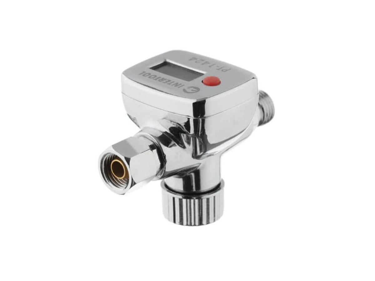 Регулятор тиску з цифровим манометром для пістолетів фарбувальних, професійний, 1/4" INTERTOOL PT-1424 