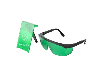 Мишень + очки для лазерного уровня, для зеленого лазера INTERTOOL MT-3068